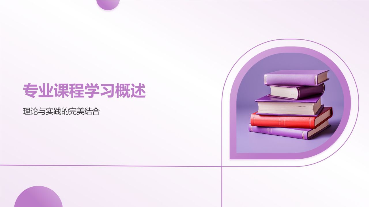 紫色商务风大学生专业课汇报PPT模板