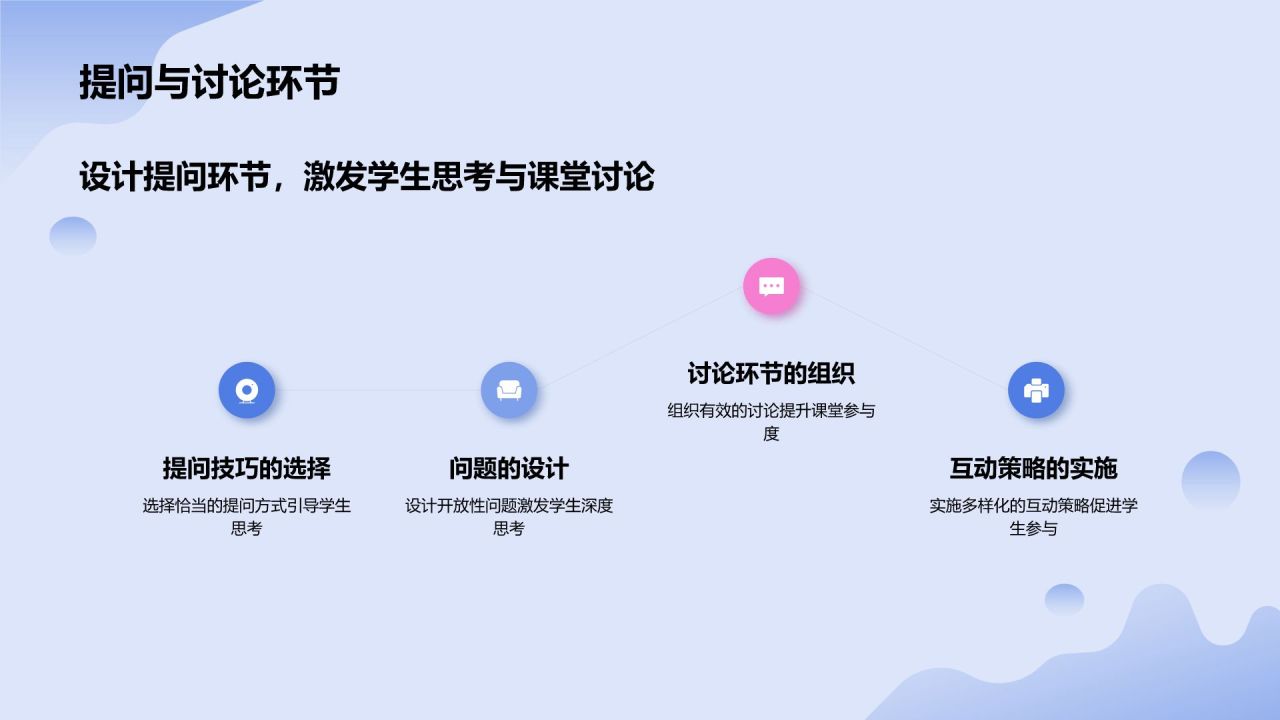 蓝色3D风教学各学科PPT模板