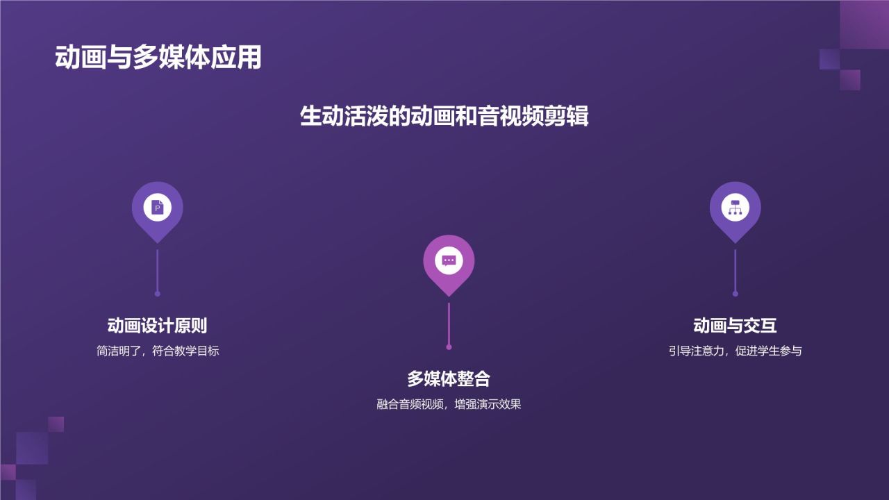 紫色渐变风教学各学科PPT模板