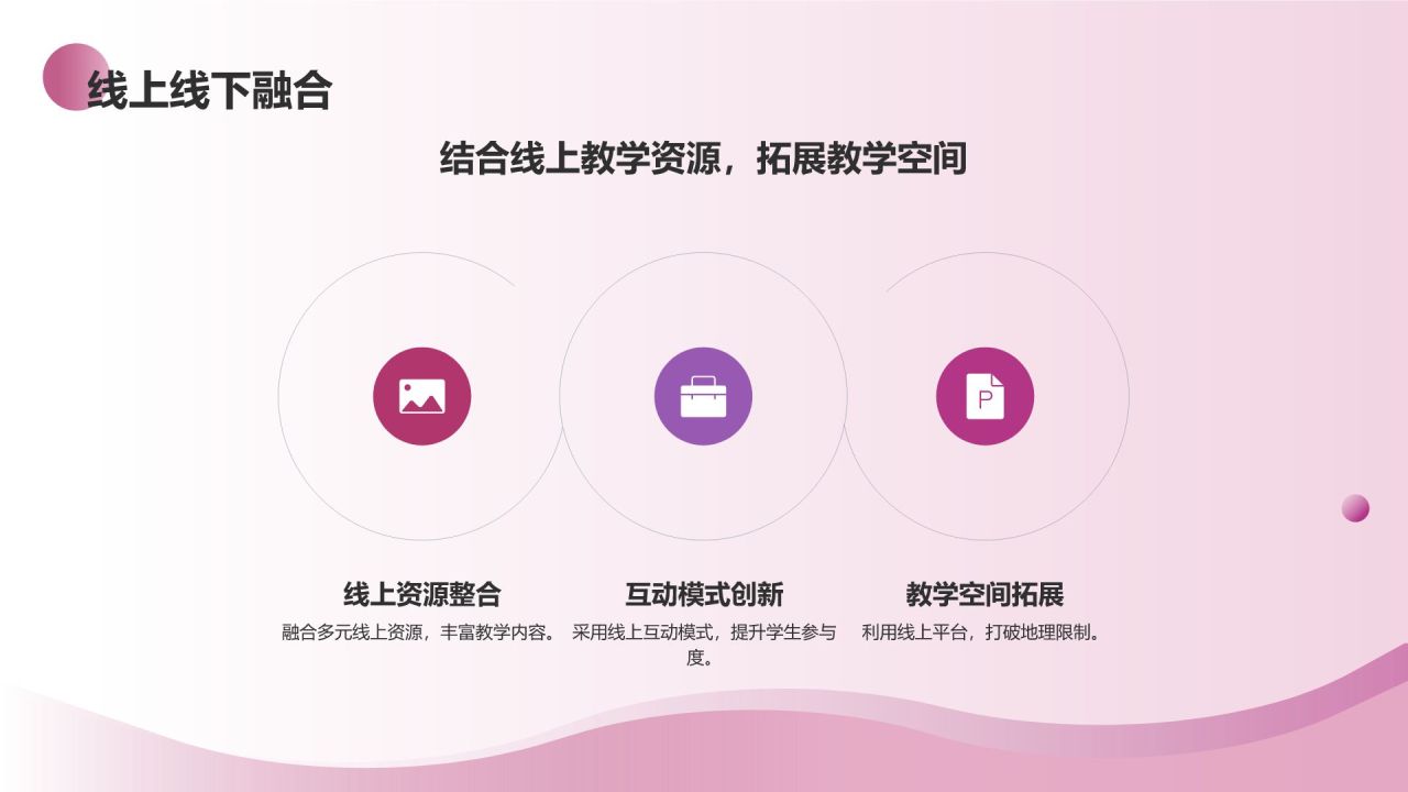 紫色渐变风教学各学科PPT模板