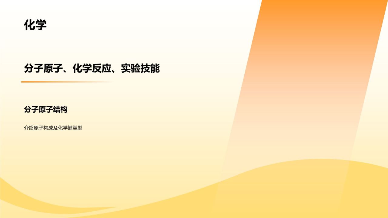 橙色插画风教学各学科PPT模板