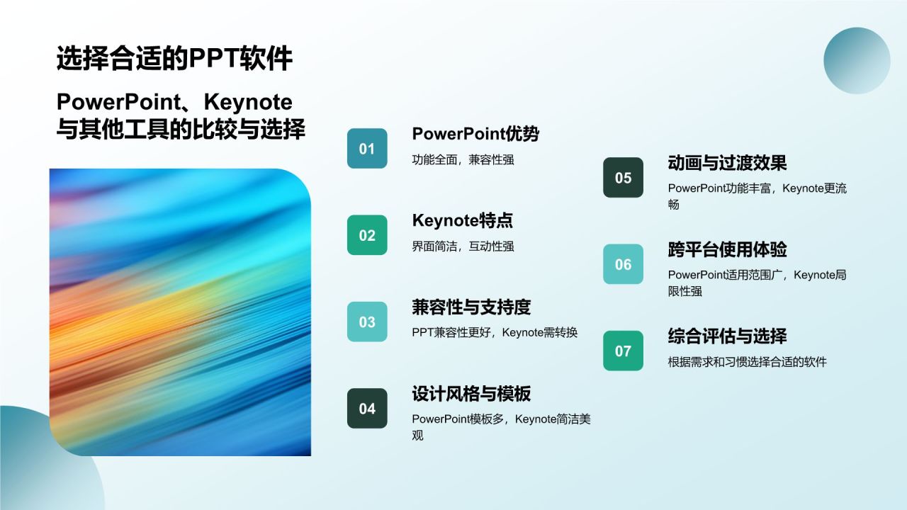 蓝色渐变风教学各学科PPT模板