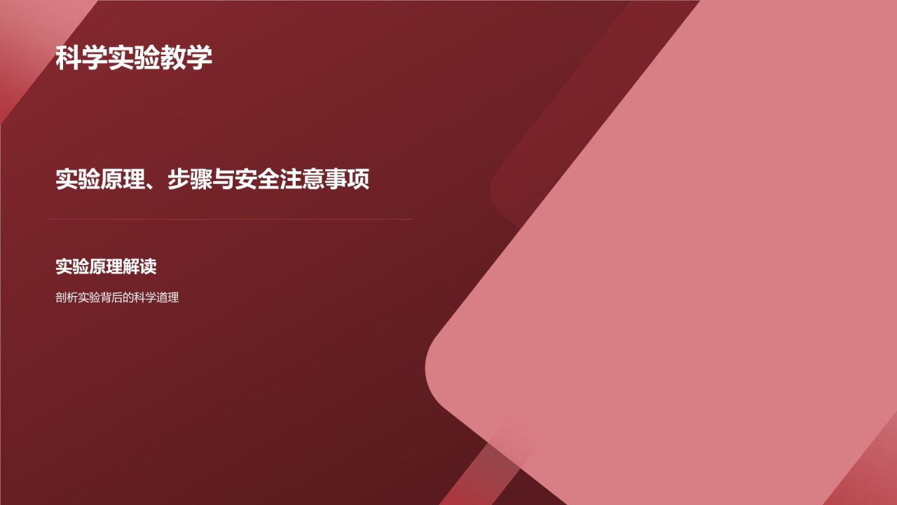 红色插画风教学各学科PPT模板