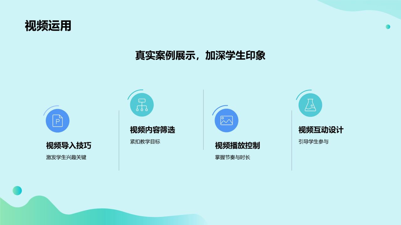 绿色插画风教学课件PPT模板
