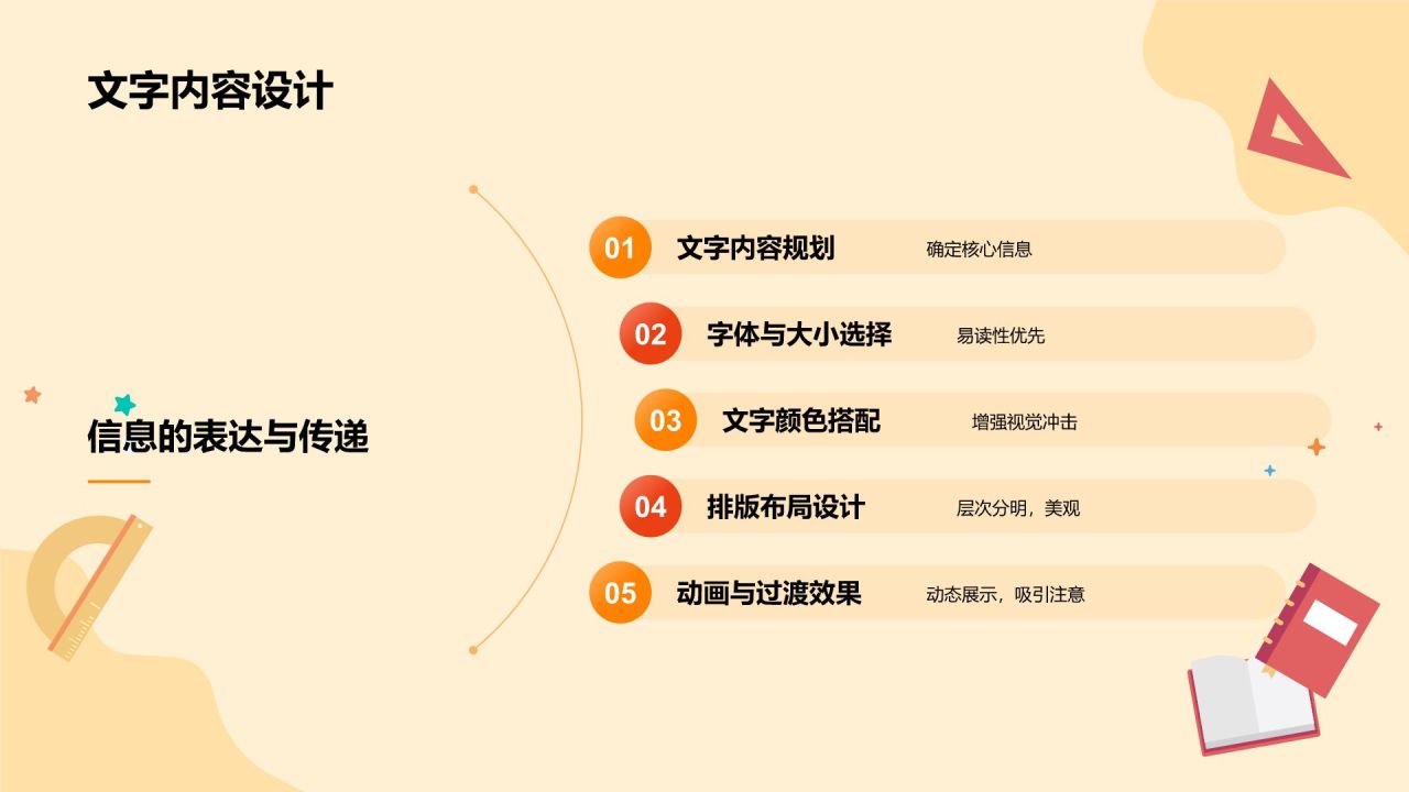 橙色插画风教学课件PPT模板