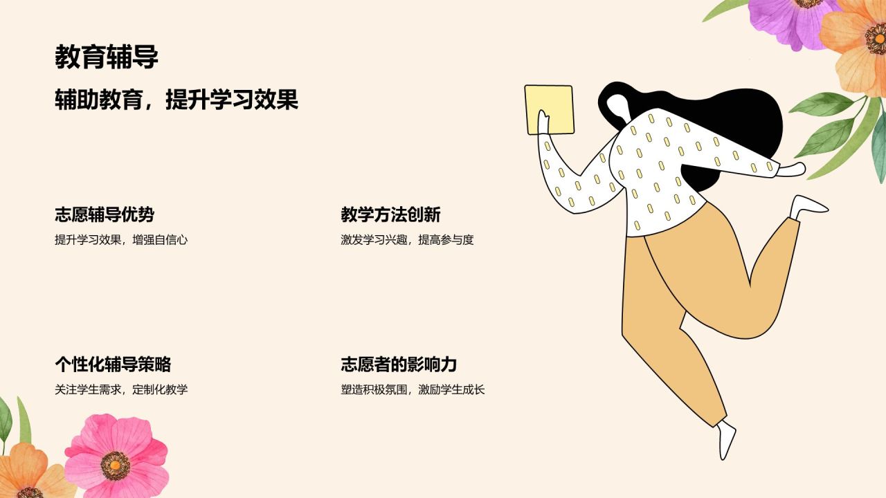 橙色商务风志愿者PPT模板