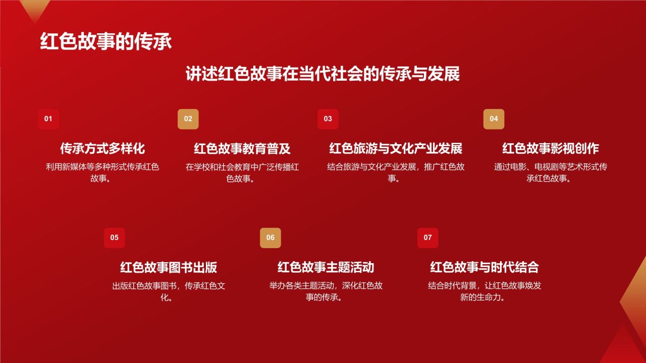 红色商务风红色故事PPT模板