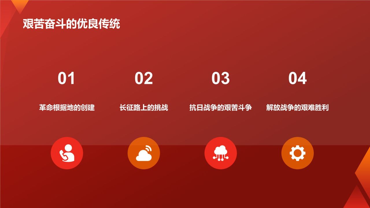 红色摄影风红色故事PPT模板