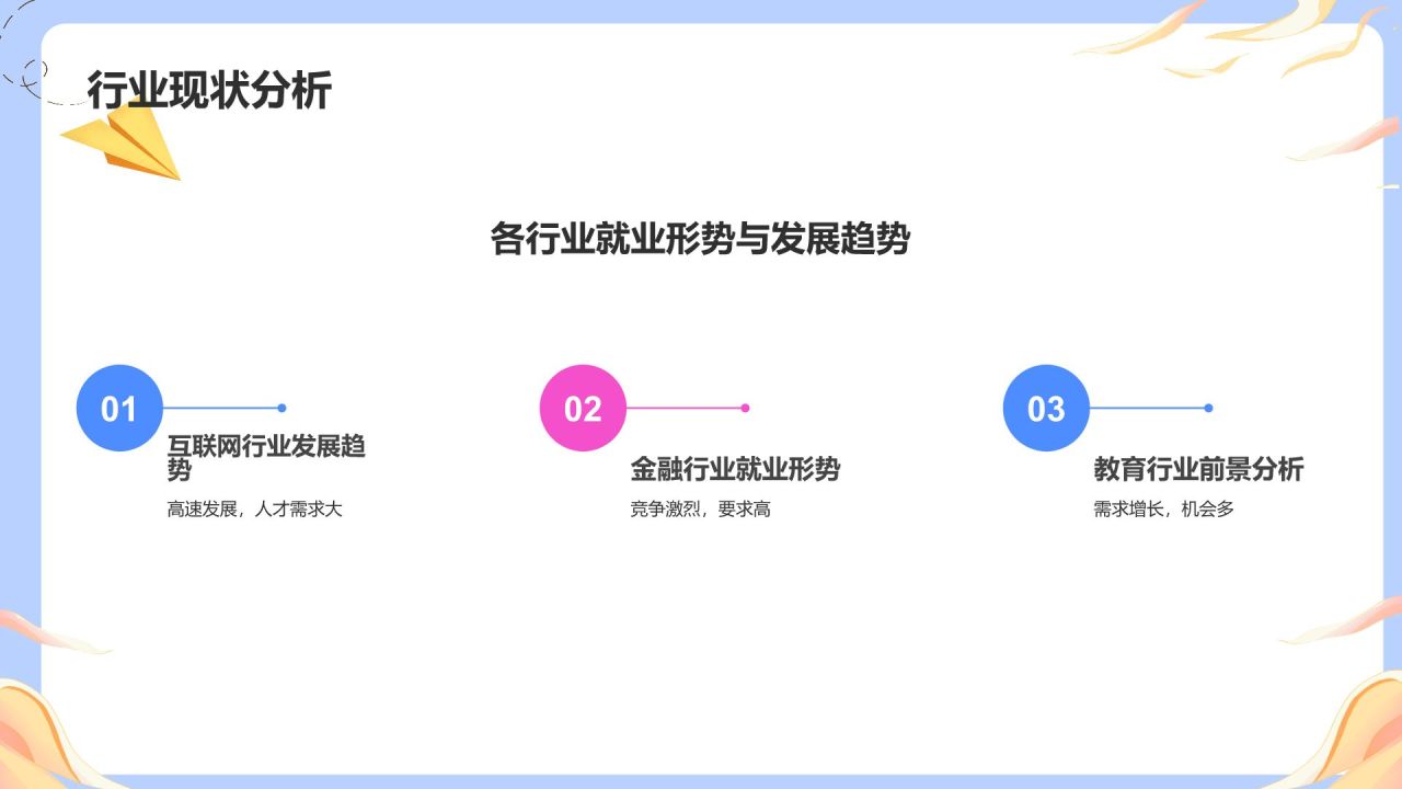 粉色卡通风大学生就业指导PPT模板