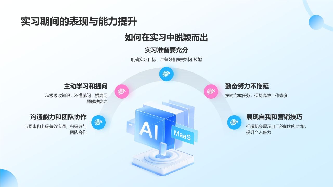 粉色3D风大学生就业指导PPT模板