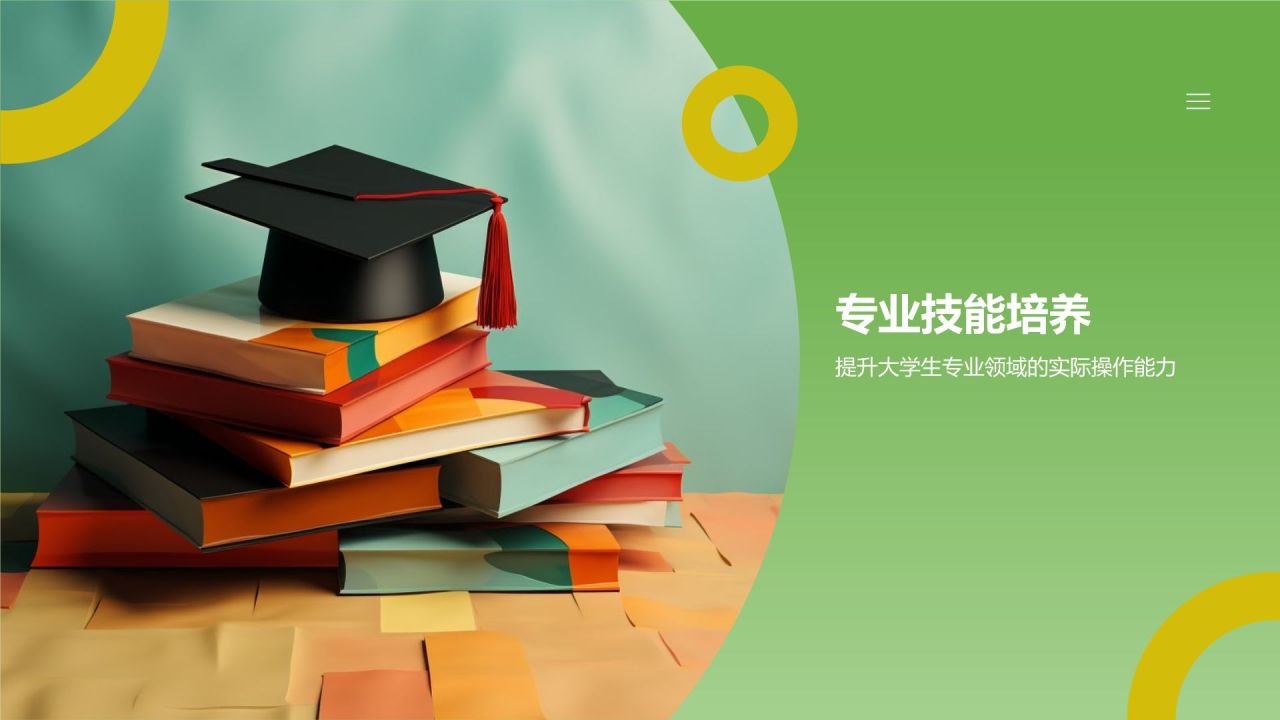 绿色摄影风大学生就业能力展示PPT模板