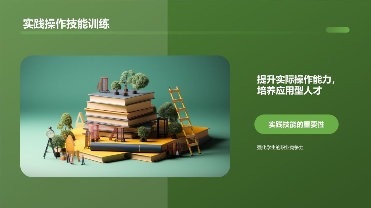 绿色摄影风大学生就业能力展示PPT模板