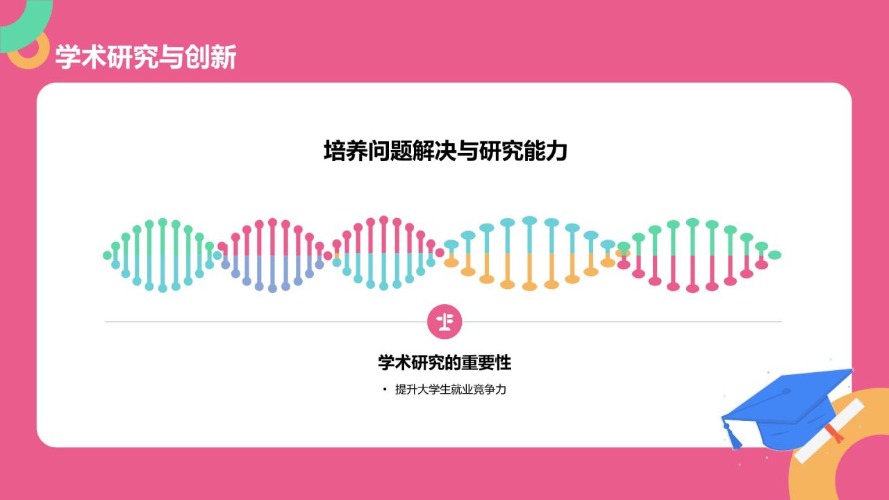 粉色插画风大学生就业能力展示PPT模板