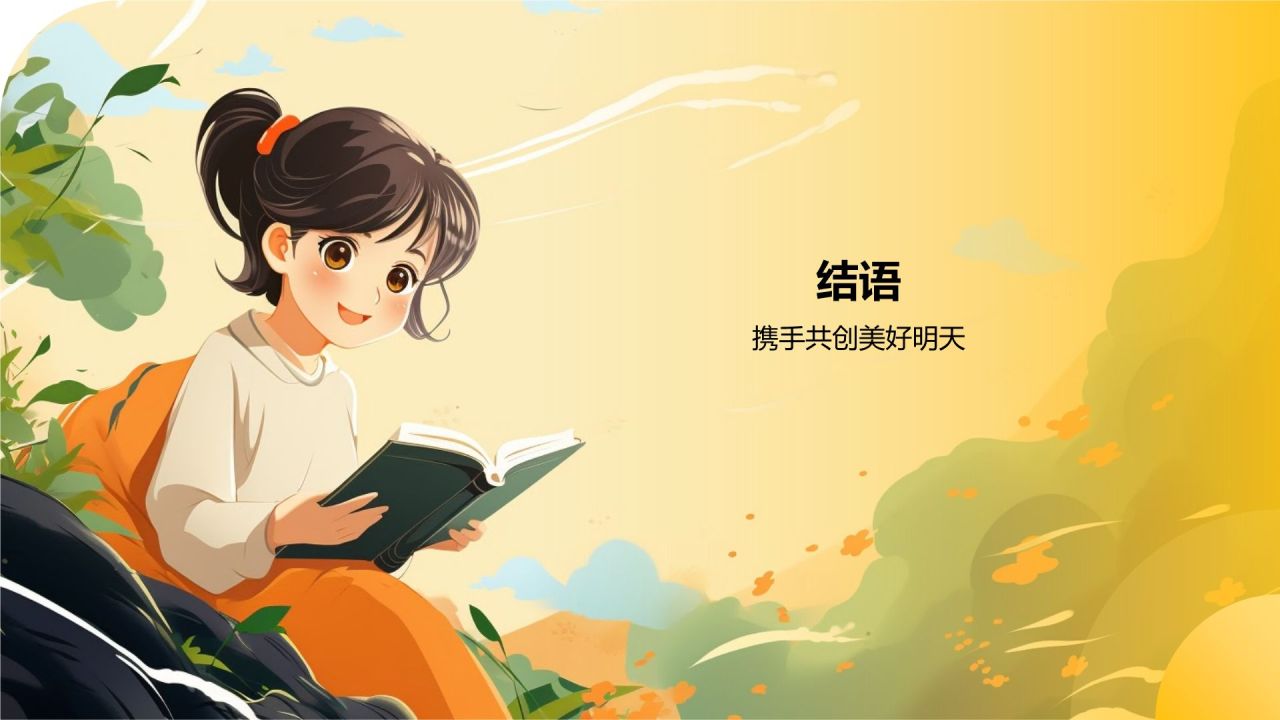 橙色手绘风班委竞选自我介绍PPT模板