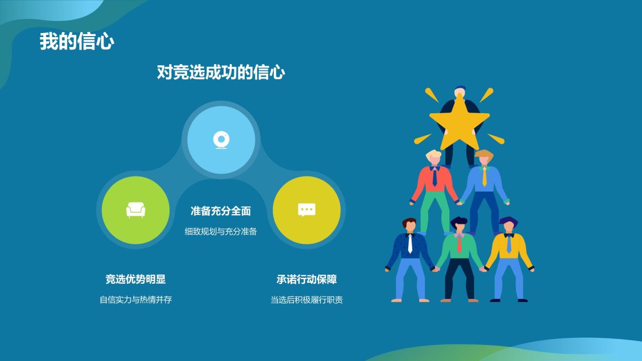 蓝色手绘风班委竞选自我介绍PPT模板