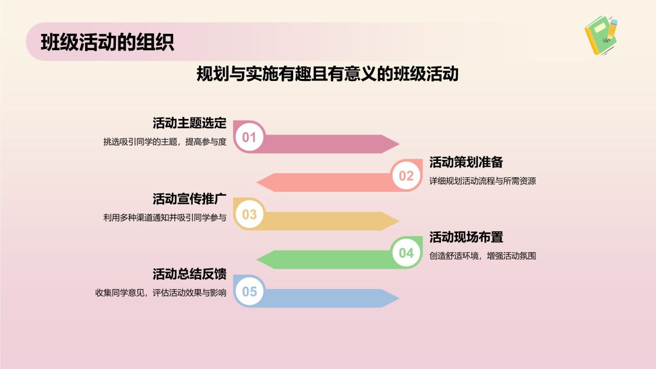 粉色插画风班委竞选自我介绍PPT模板