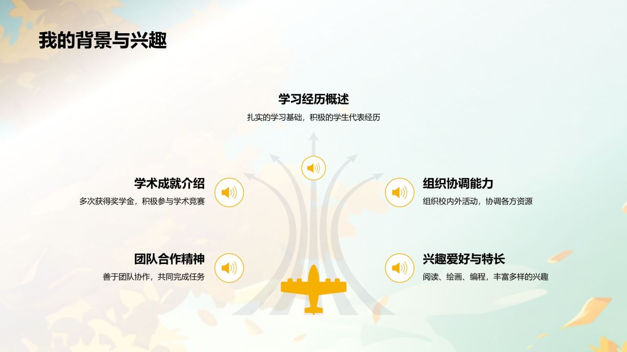 橙色手绘风班委竞选自我介绍PPT模板
