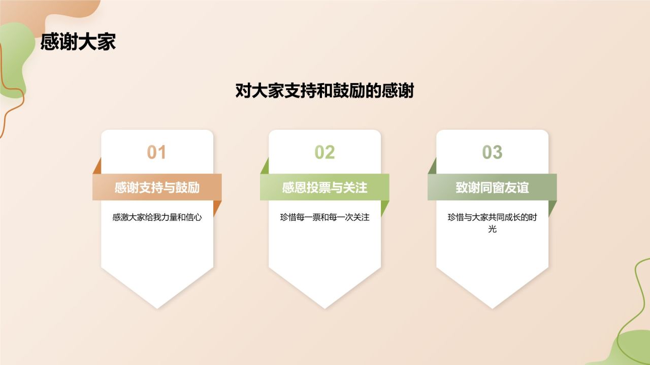 橙色小清新班委竞选自我介绍PPT模板