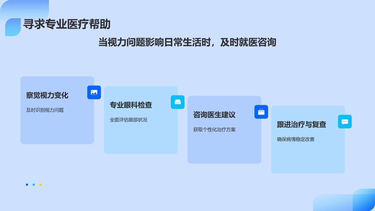 蓝色简约风保护视力PPT模板