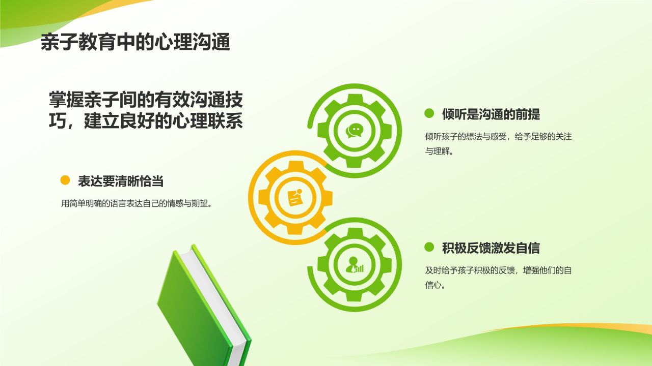 绿色3D风亲子教育PPT模板