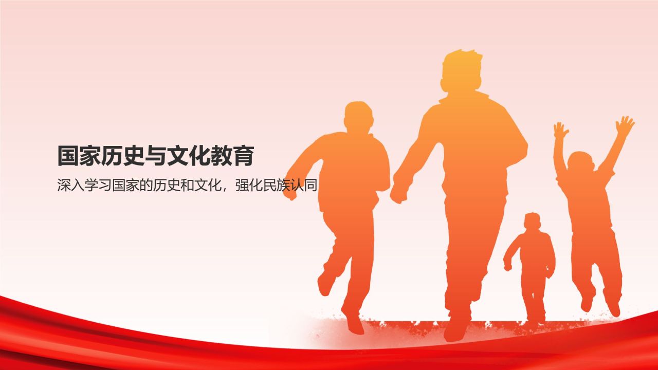 红色喜庆风爱国教育PPT模板