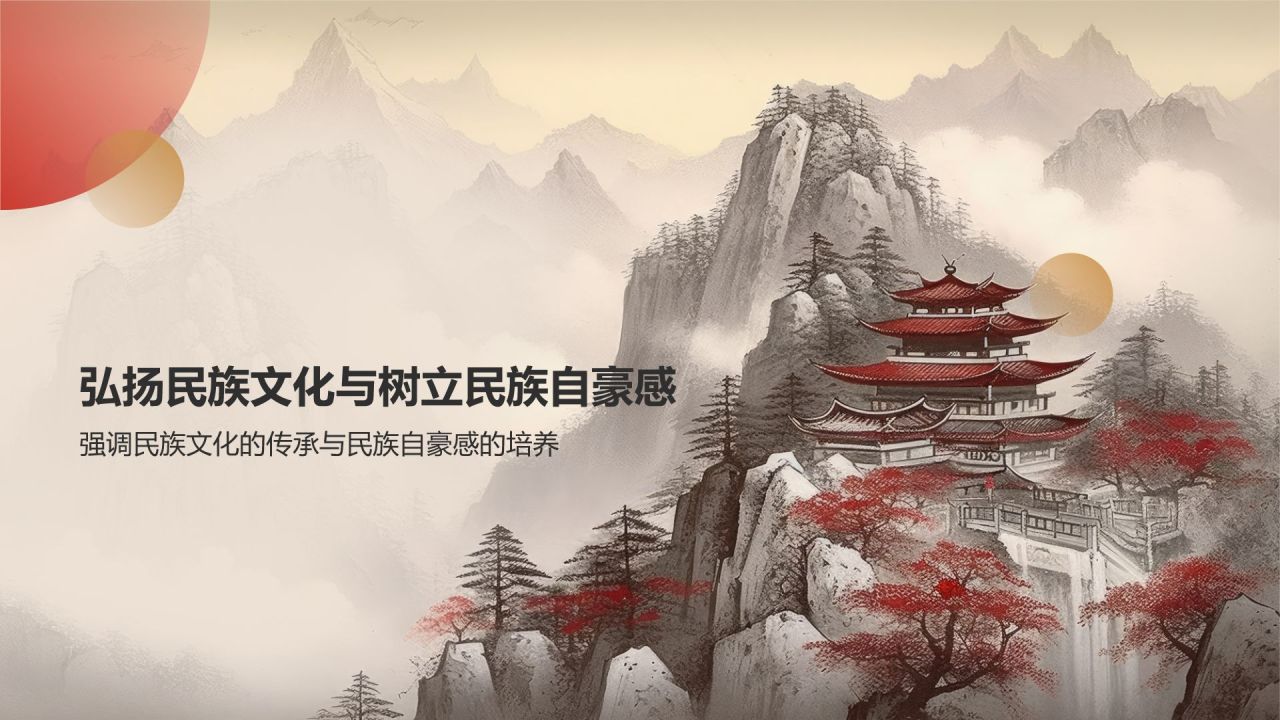 红色复古风爱国教育PPT模板