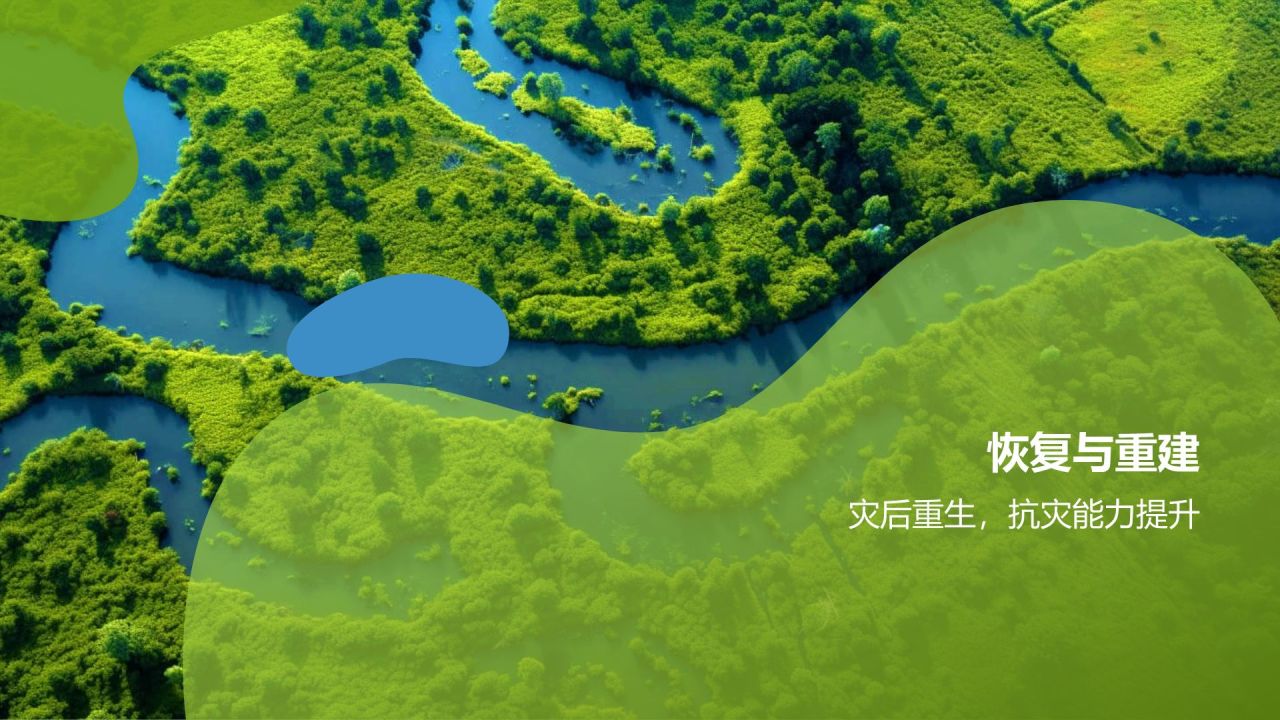 绿色3D风自然灾害防范PPT模板