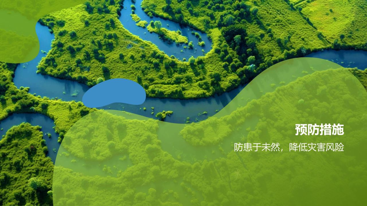 绿色3D风自然灾害防范PPT模板