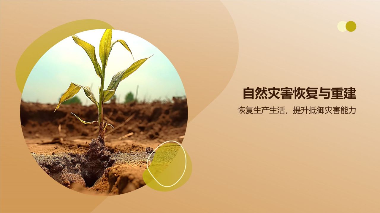 橙色摄影风自然灾害防范PPT模板