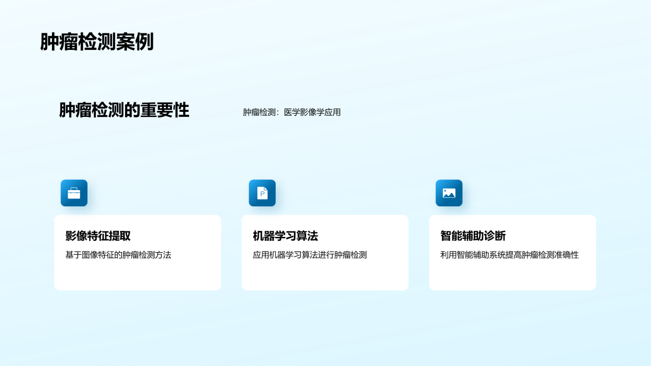 蓝色简约现代生物医学图像PPT模板