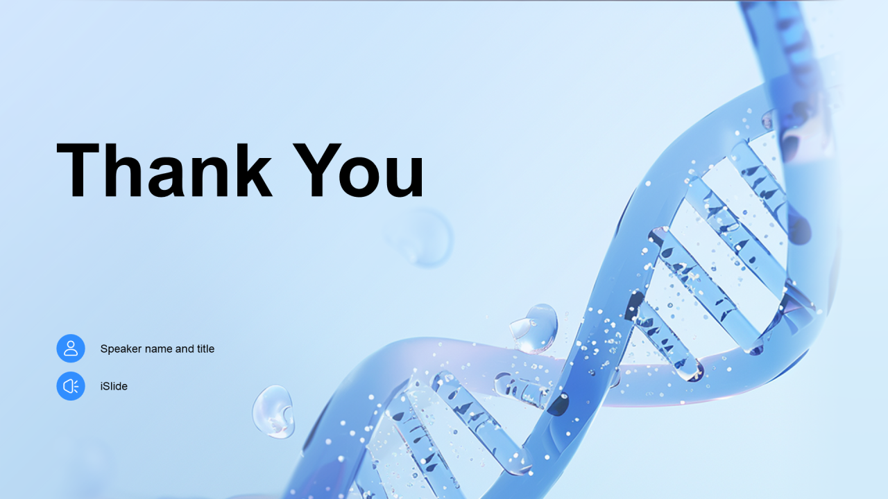 蓝色创意生物医学技术探秘PPT模板