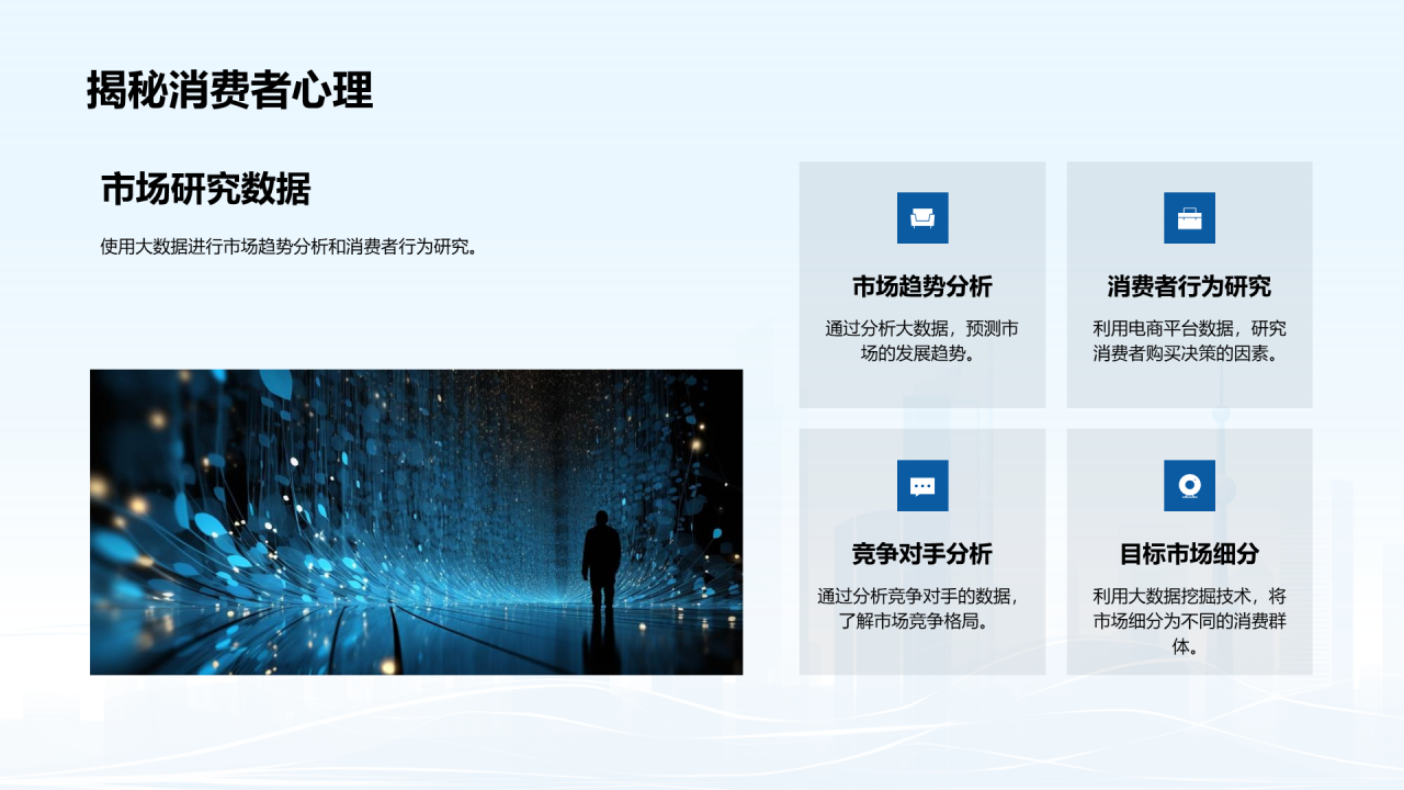 蓝色商务现代数字化经济解读PPT模板