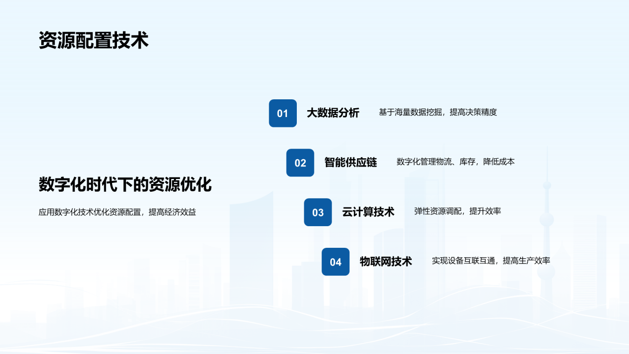 蓝色商务现代数字化经济解读PPT模板