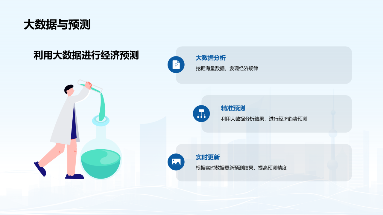 蓝色商务现代数字化经济解读PPT模板