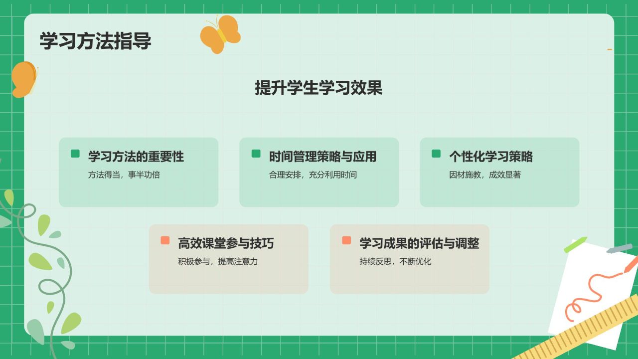 绿色小清新家长会PPT模板