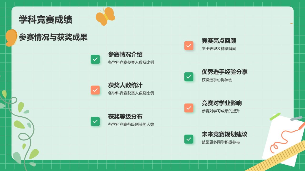 绿色小清新家长会PPT模板
