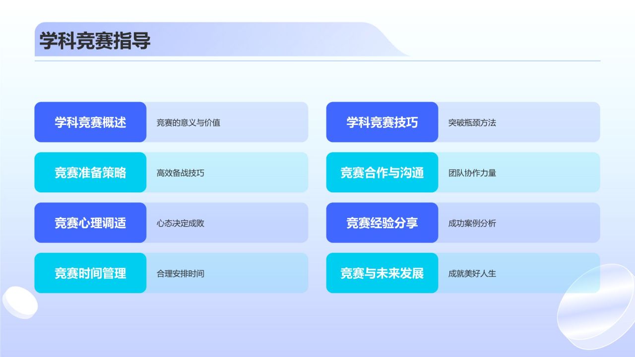 蓝色渐变风开学第一课PPT模板