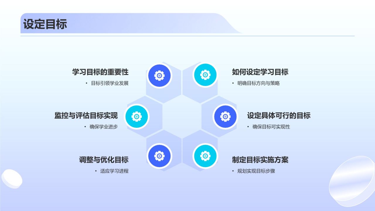 蓝色渐变风开学第一课PPT模板