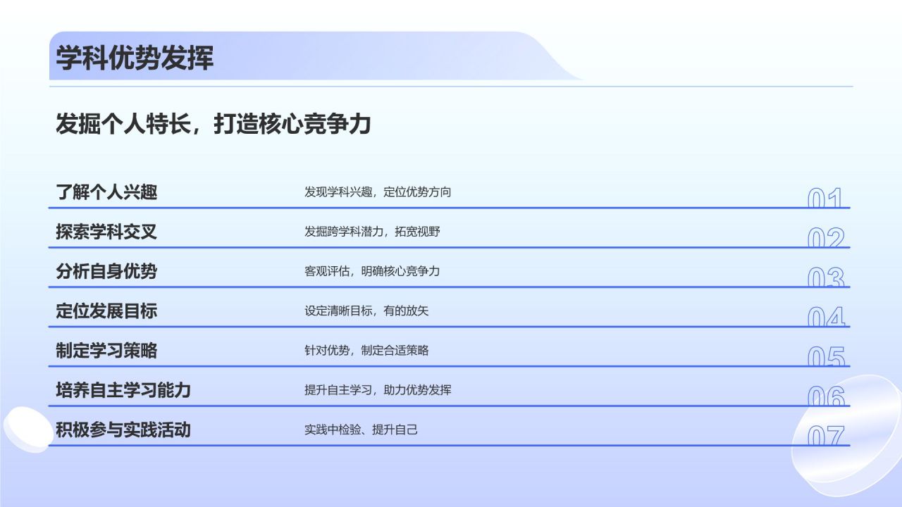 蓝色渐变风开学第一课PPT模板