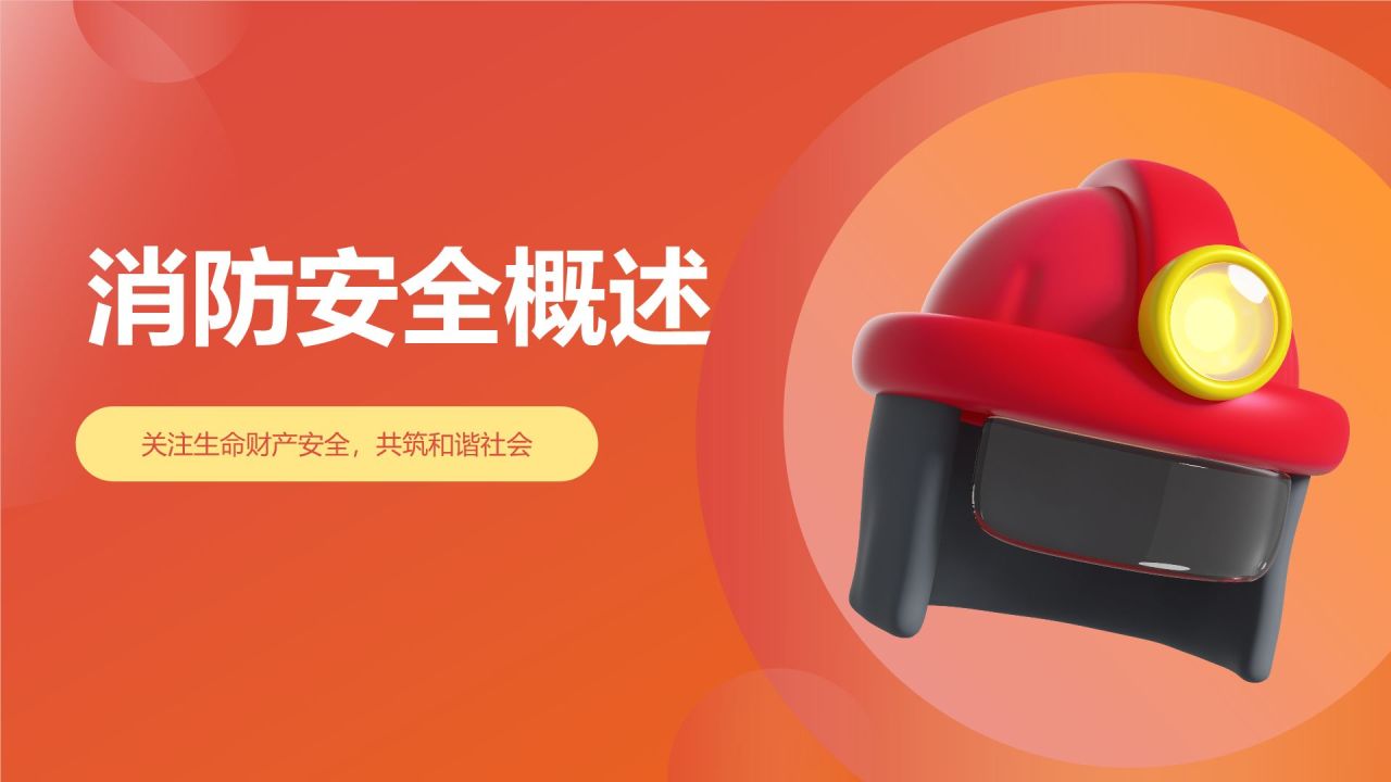 红色简约风消防安全PPT模板