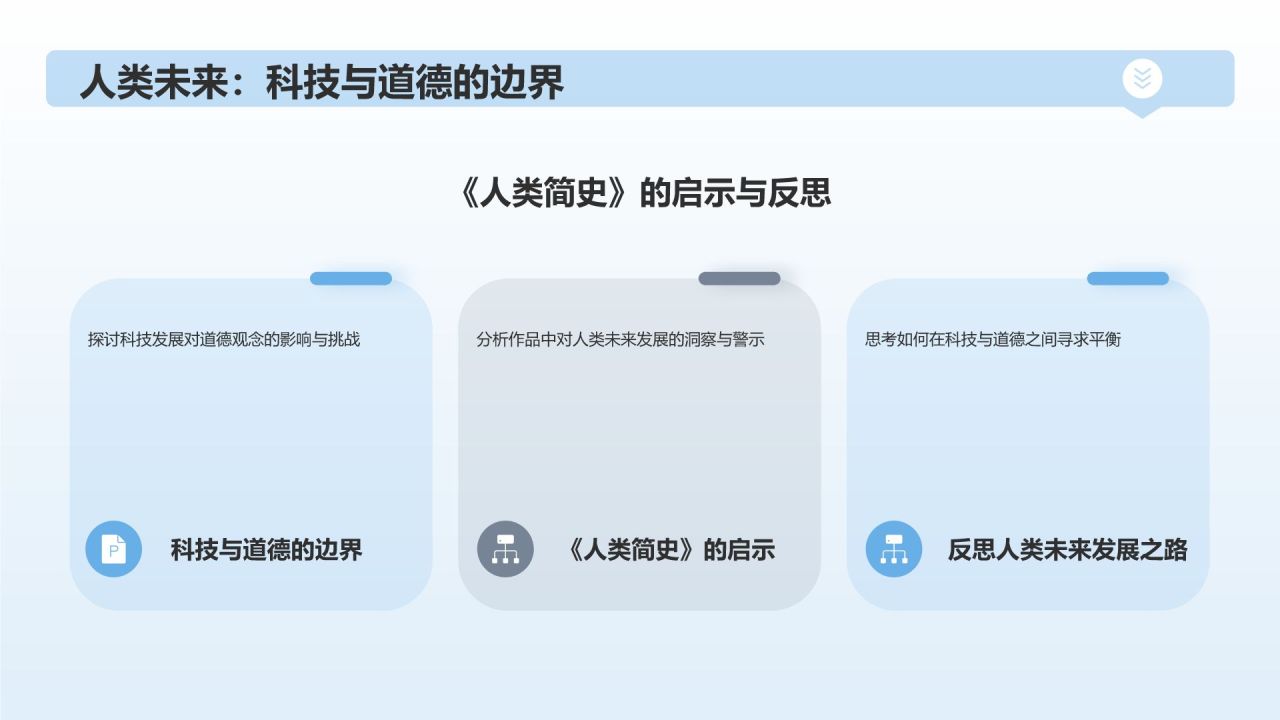 蓝色简约风读书分享PPT模板