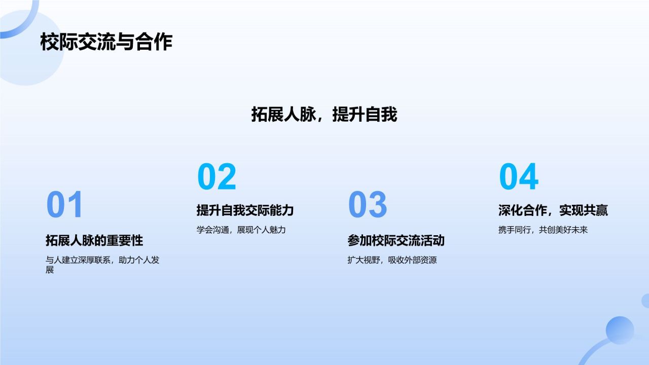 蓝色小清新开学第一课PPT模板