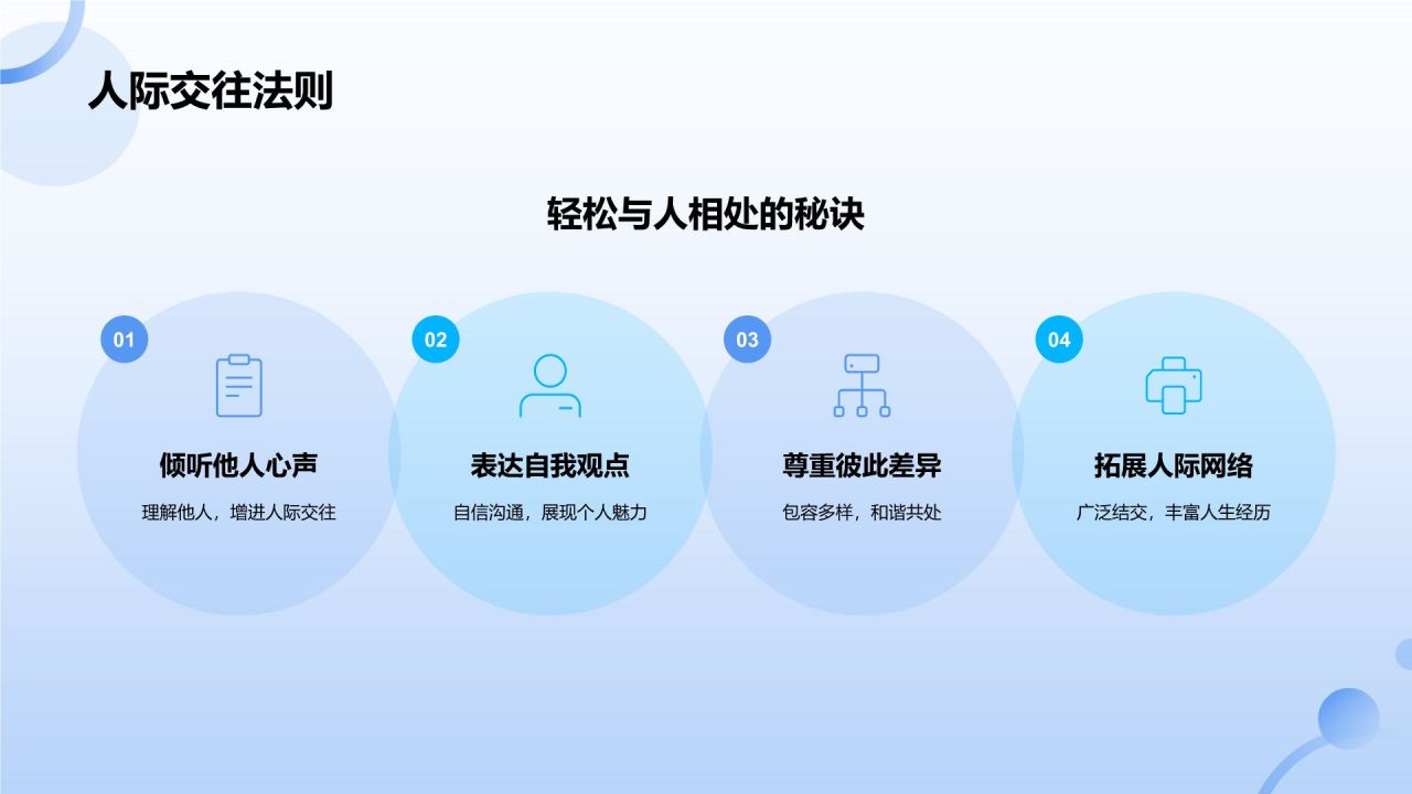 蓝色小清新开学第一课PPT模板