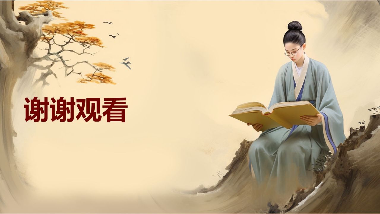 橙色复古风防近视PPT模板