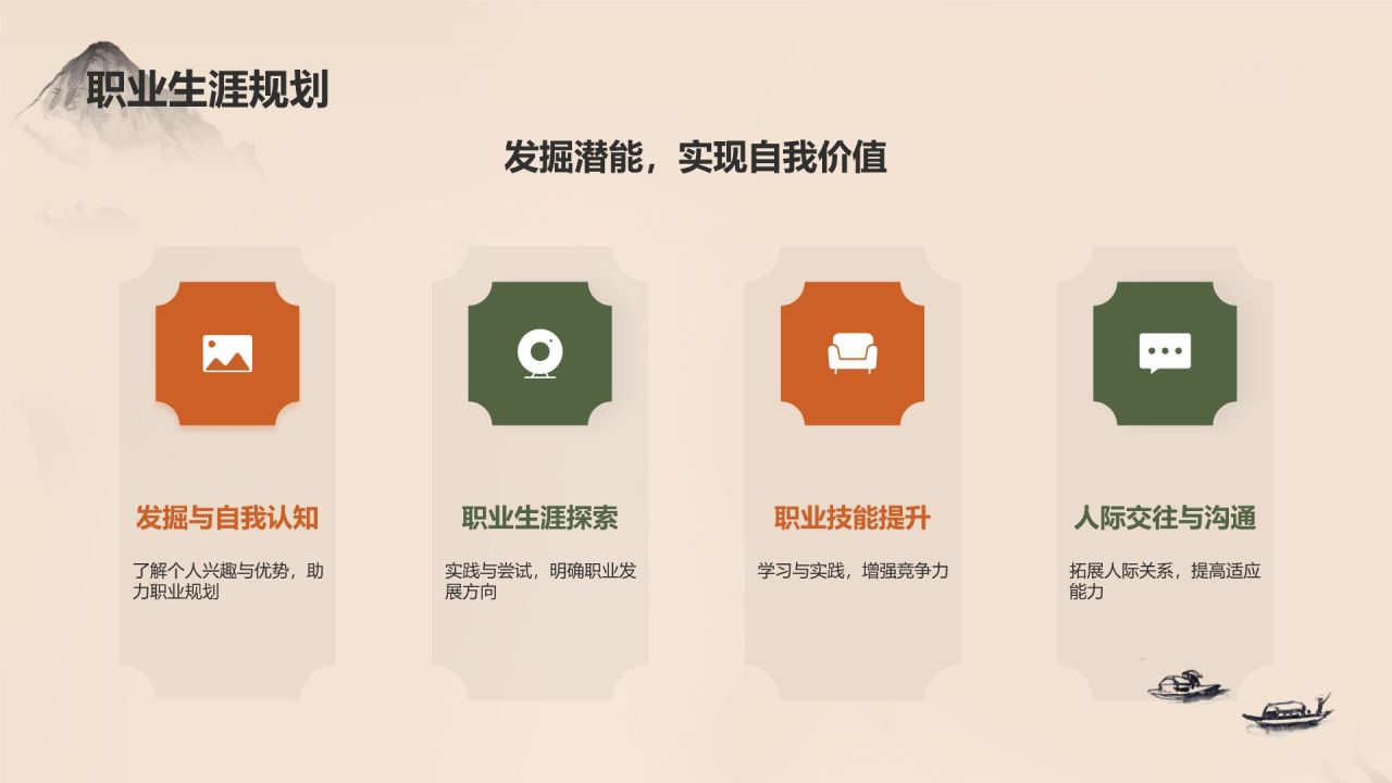 灰色水墨风大学生生心理健康PPT模板