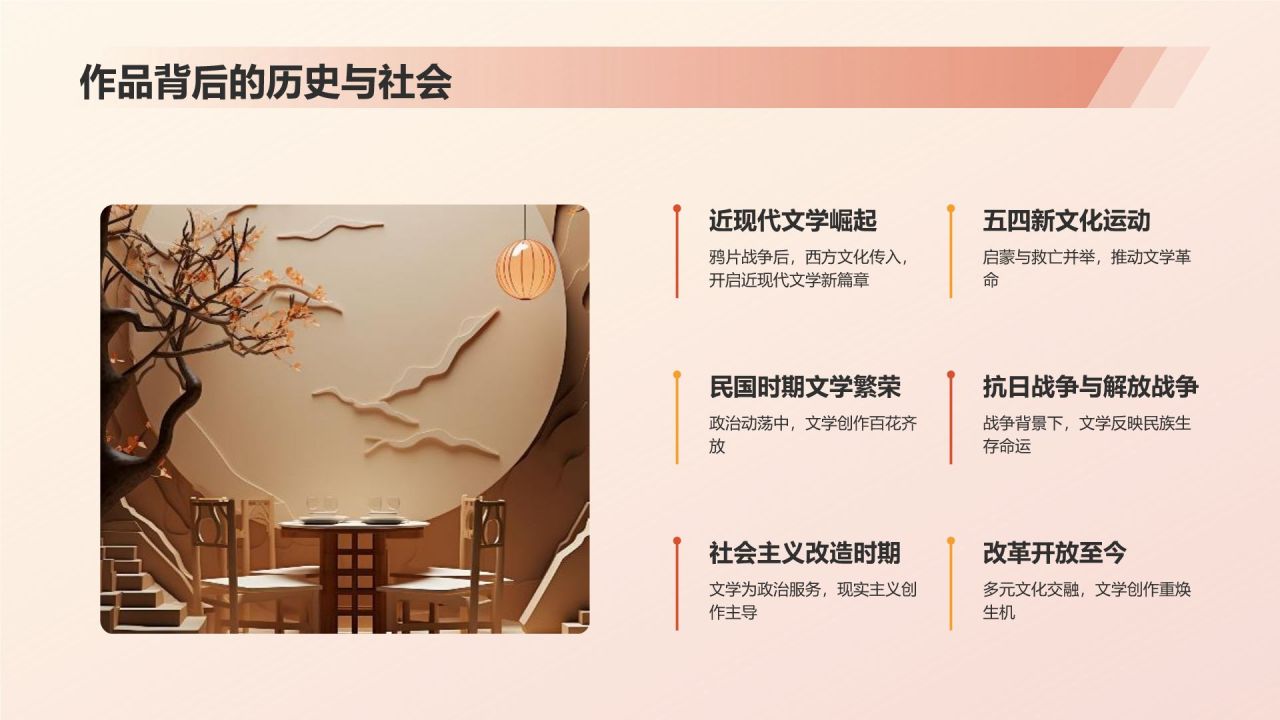 红色水墨风读书分享PPT模板