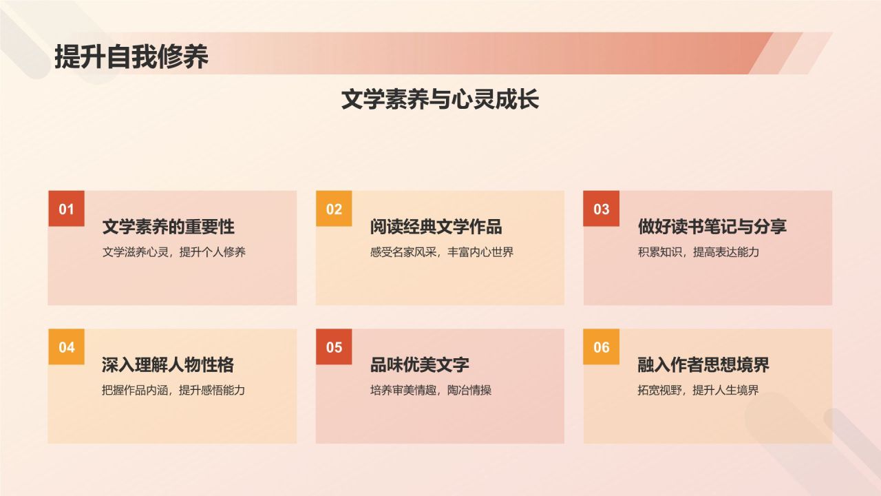 红色水墨风读书分享PPT模板