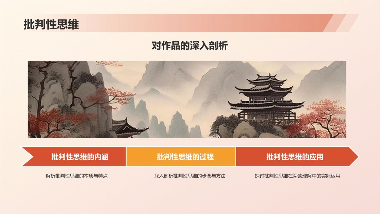 红色水墨风读书分享PPT模板