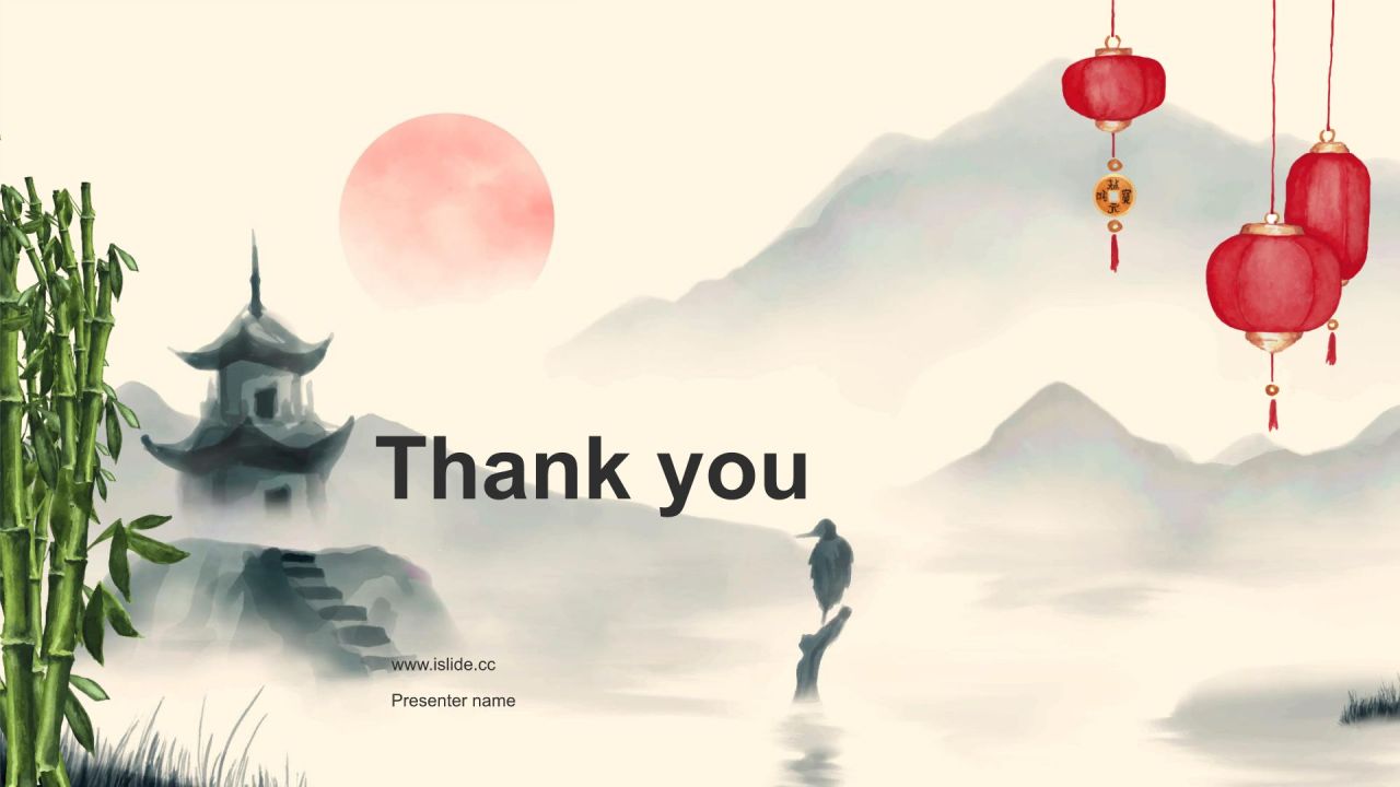 橙色水墨风开学第一课PPT主题
