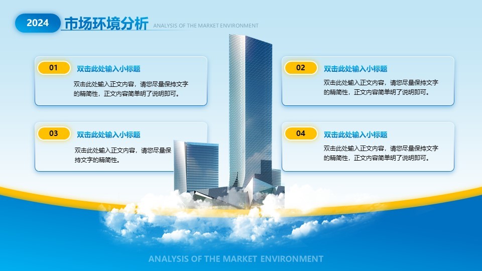 四段式内容矩阵图文排版